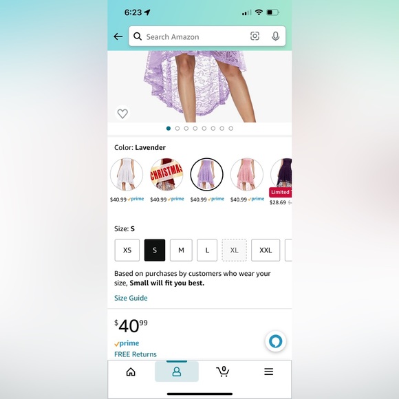 Lilac hi-lo halter dress - Picture 5 of 5
